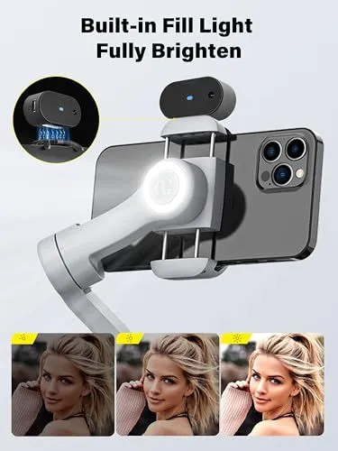 Built-in Fill Light for Smartphone Gimbal