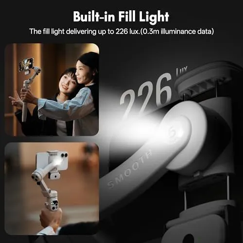 Built-in Fill Light on Zhiyun Smooth 5S Gimbal