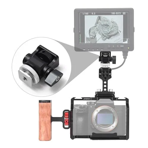 Camera Cage and Monitor Setup with Tilt Mount Accessory