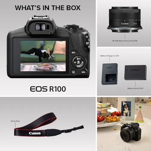Canon EOS R100 Camera Bundle Contents