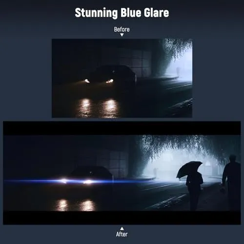 Cinematic Blue Anamorphic Flare Comparison
