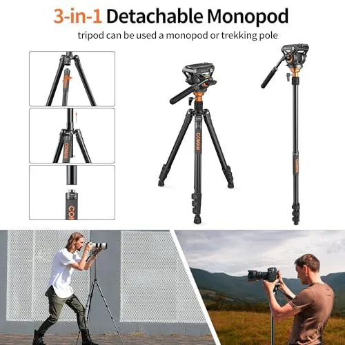 Coman 3-in-1 Detachable Monopod and Tripod System