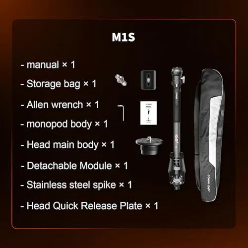 Coman M1S Monopod Accessories and Components