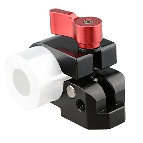 Compact Metal Pipe Clamp with Red Wingnut