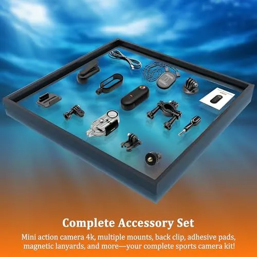 Complete Accessory Set for Mini 4K Action Camera