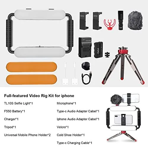 Comprehensive iPhone Video Rig Kit Components