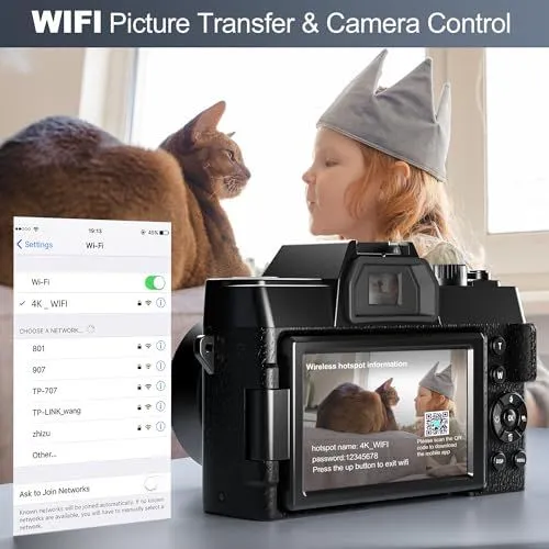 Digital Camera WiFi Feature and Mobile Connection