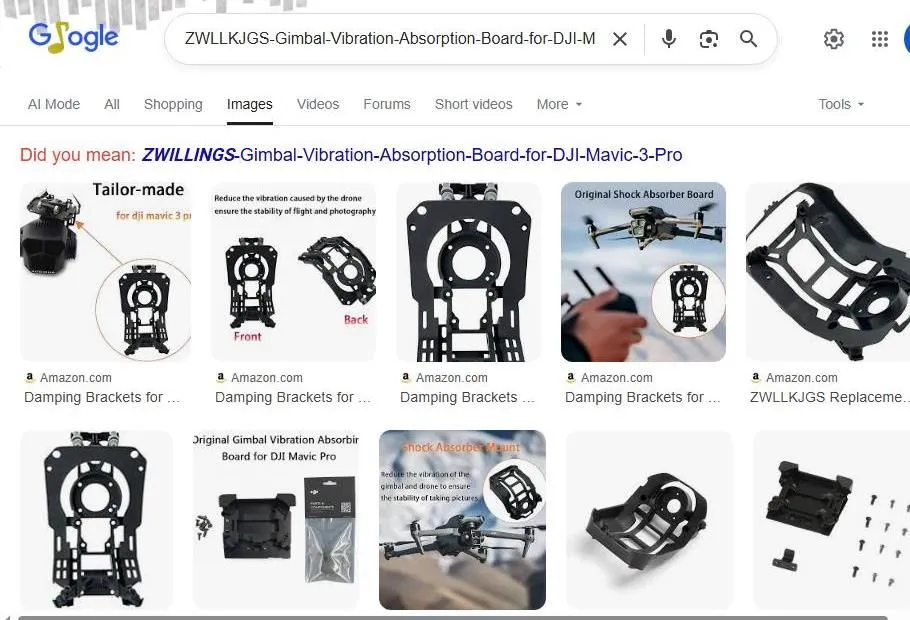 DJI Mavic Gimbal Vibration Absorption Board Search Results