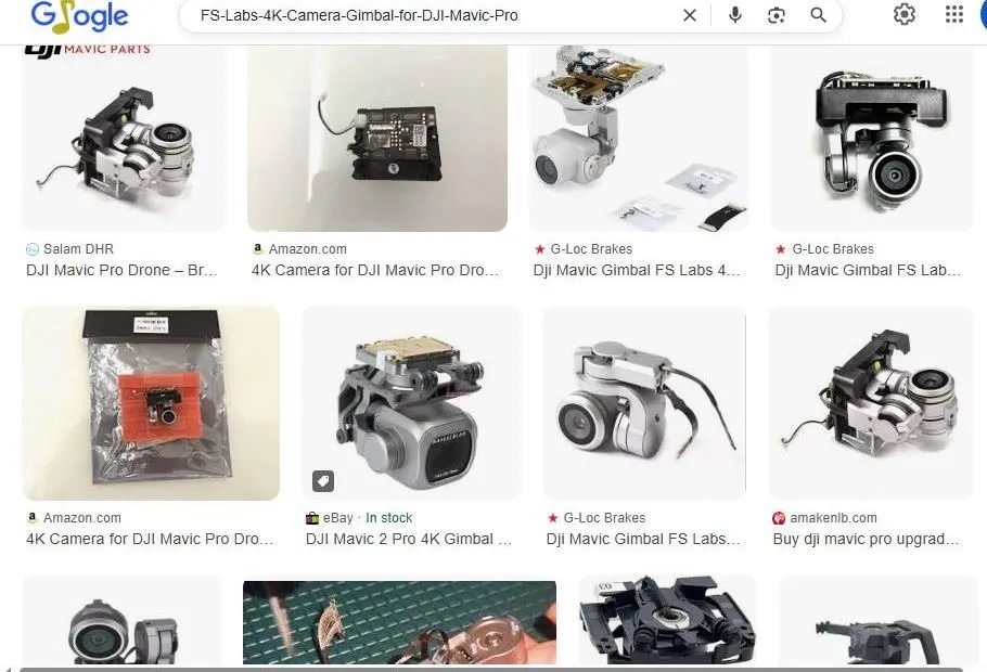 DJI Mavic Pro Replacement Parts and Gimbals