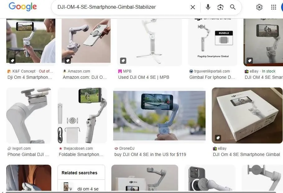 DJI OM 4 SE Smartphone Gimbal Search Results