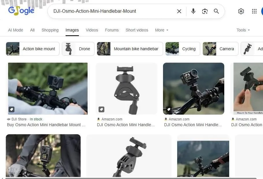 DJI Osmo Action Mini Handlebar Mount Search Results