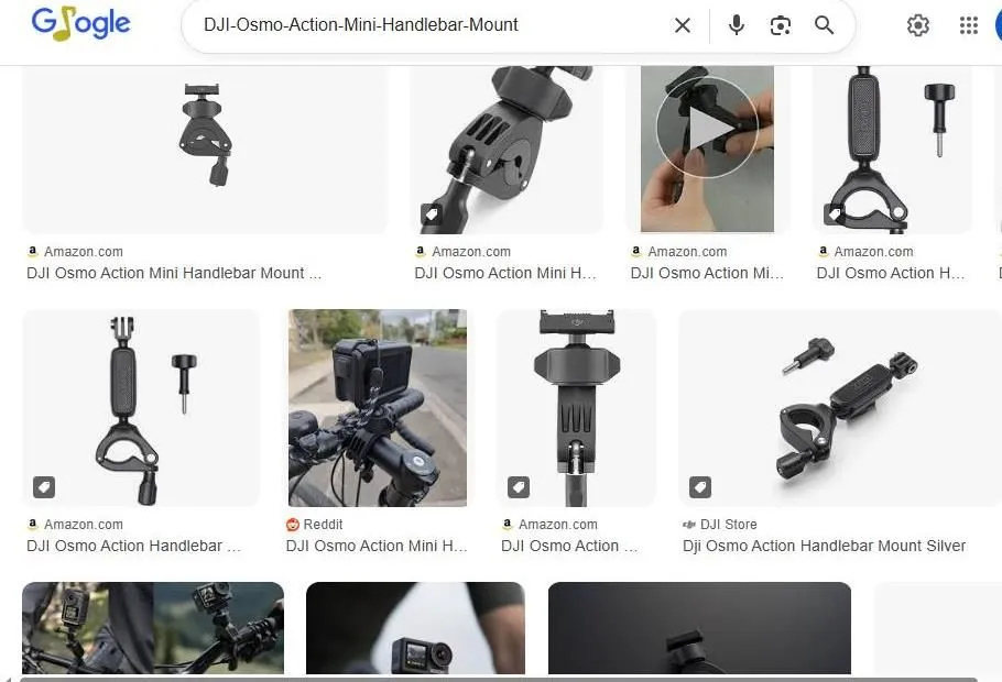 DJI Osmo Action Mini Handlebar Mount Search Results