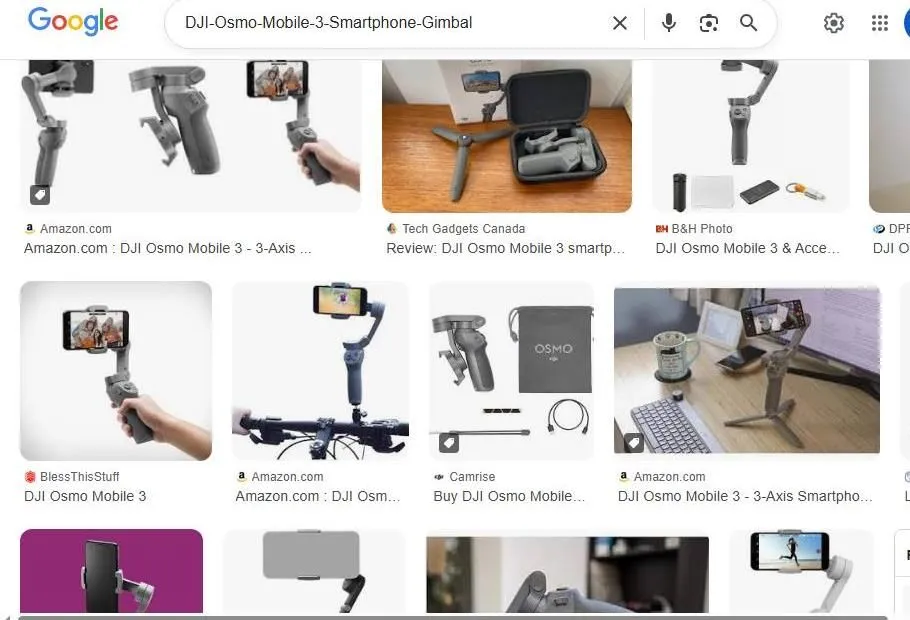 DJI Osmo Mobile 3 Search Results