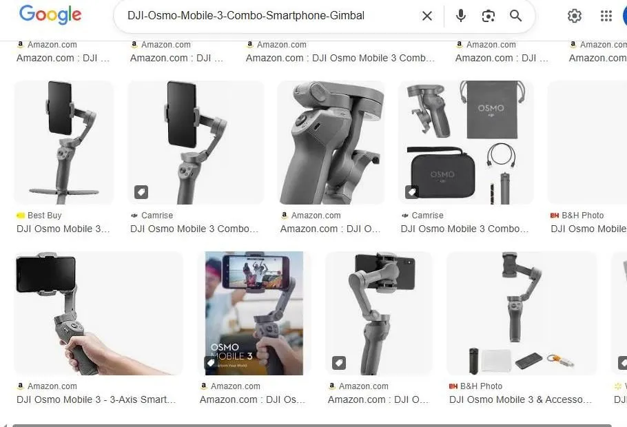 DJI Osmo Mobile 3 Smartphone Gimbal Search Results