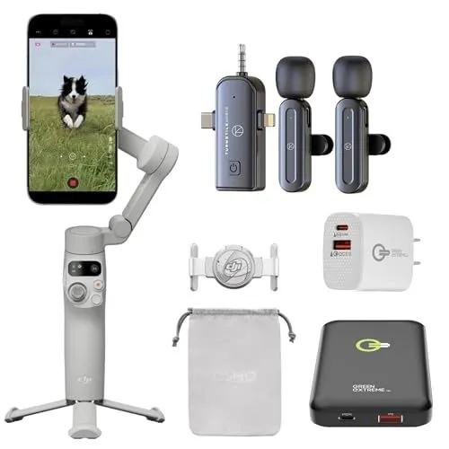 DJI Osmo Mobile 7 Gimbal with Tripod and Wireless Mic Set