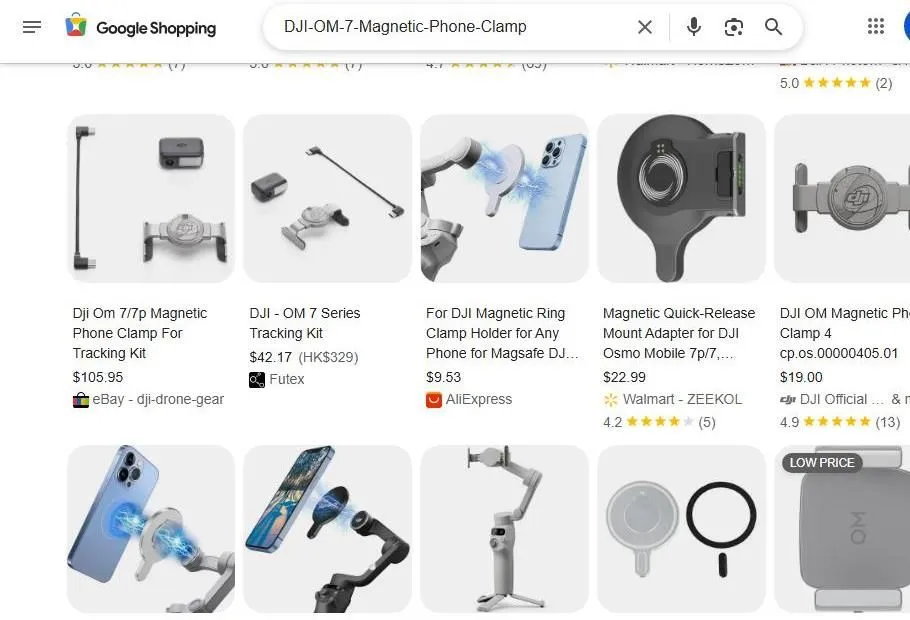 DJI Osmo Mobile 7 Accessories Search Results