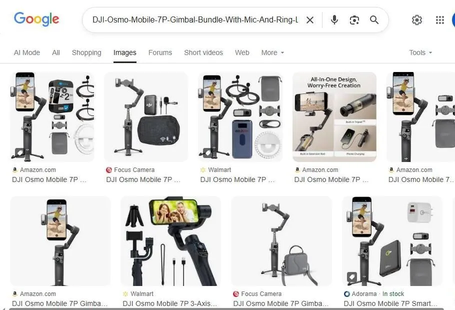 DJI Osmo Mobile 7P Gimbal Search Results