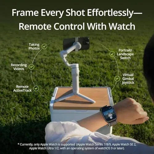 DJI Osmo Mobile Smartphone Gimbal Watch Control Feature