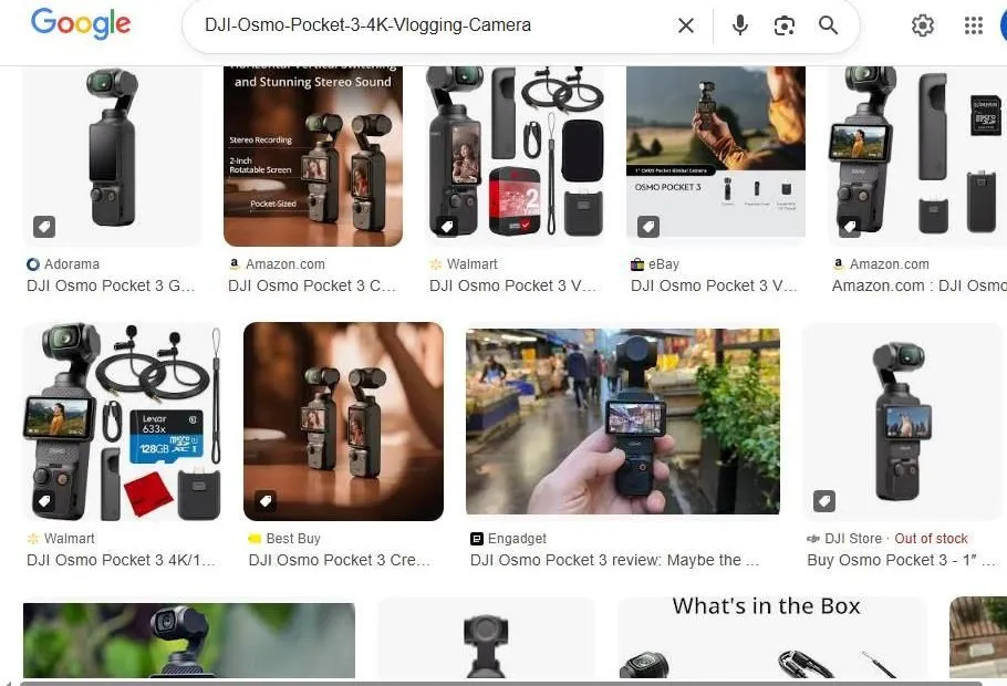 DJI Osmo Pocket 3 Search Results