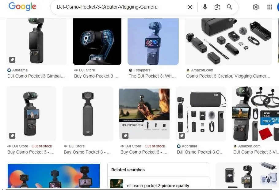 DJI Osmo Pocket 3 Search Results