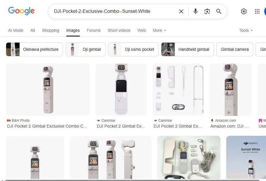 DJI Pocket 2 Sunset White Search Results