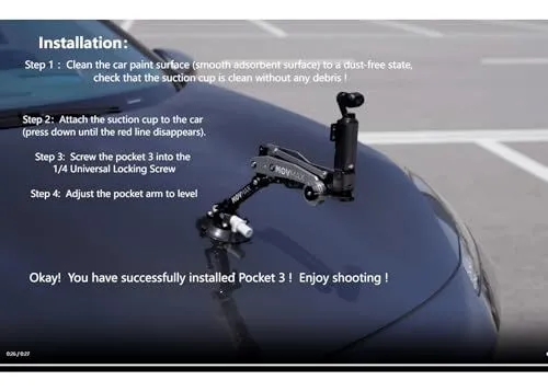 DJI Pocket 3 Car Mount Installation Guide