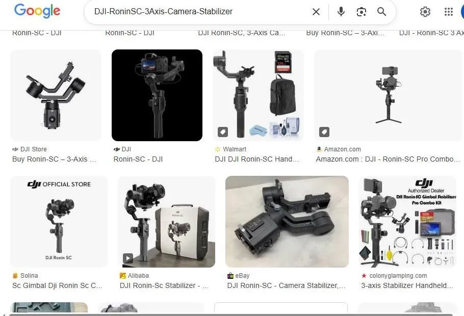 DJI Ronin-SC Gimbal Search Results