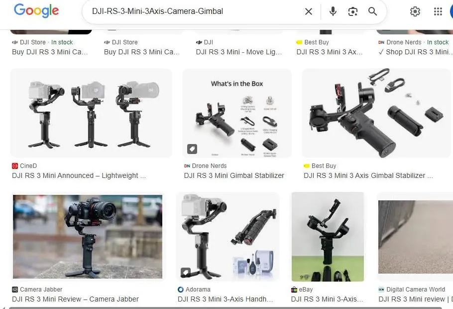 DJI RS 3 Mini Search Results
