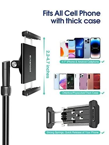 Elitehood Cell Phone Tripod Mount with Universal Case Compatibility