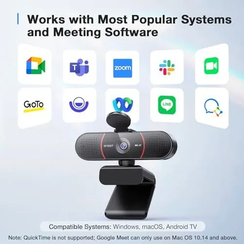 EMEET 4K Webcam Compatibility Overview