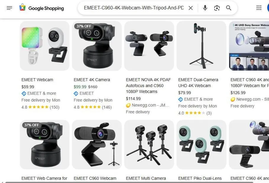 EMEET Webcam Search Results on Google Shopping