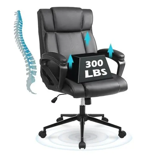 Ermnois Executive Ergonomic Leather Office Chair