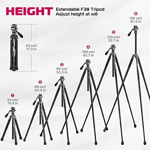 Extendable F38 Tripod Height Specifications