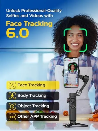 Face Tracking 6.0 Gimbal Stabilizer Features