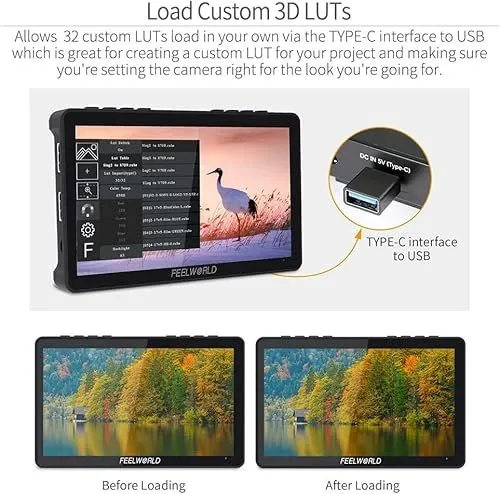 FEELWORLD Monitor Custom 3D LUT Interface Features