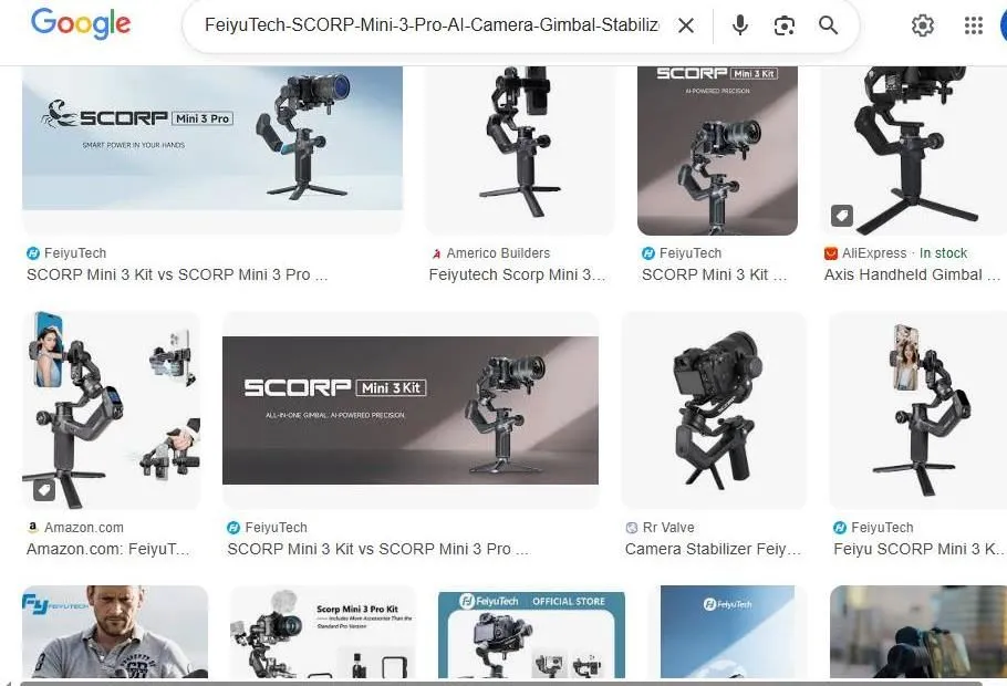 FeiyuTech SCORP Mini 3 Pro AI Camera Gimbal Overview