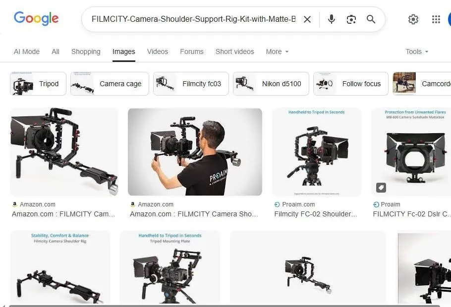 Filmcity Camera Shoulder Support Rig Search Results