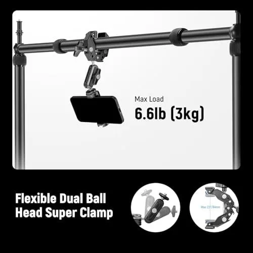 Flexible Dual Ball Head Super Clamp