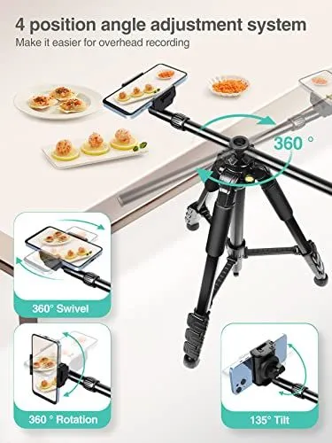 Four position angle adjustment system for overhead recording