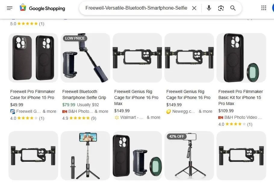 Freewell Smartphone Photography Gear Search Results