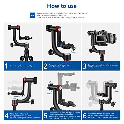 Gimbal Tripod Head Instructional Guide
