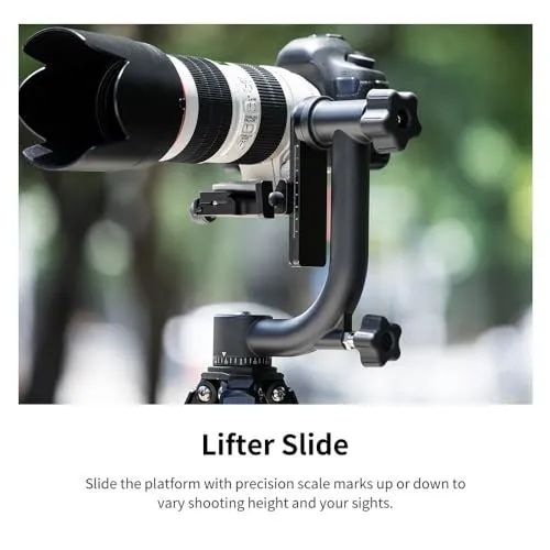 Gimbal Tripod Head with Lifter Slide