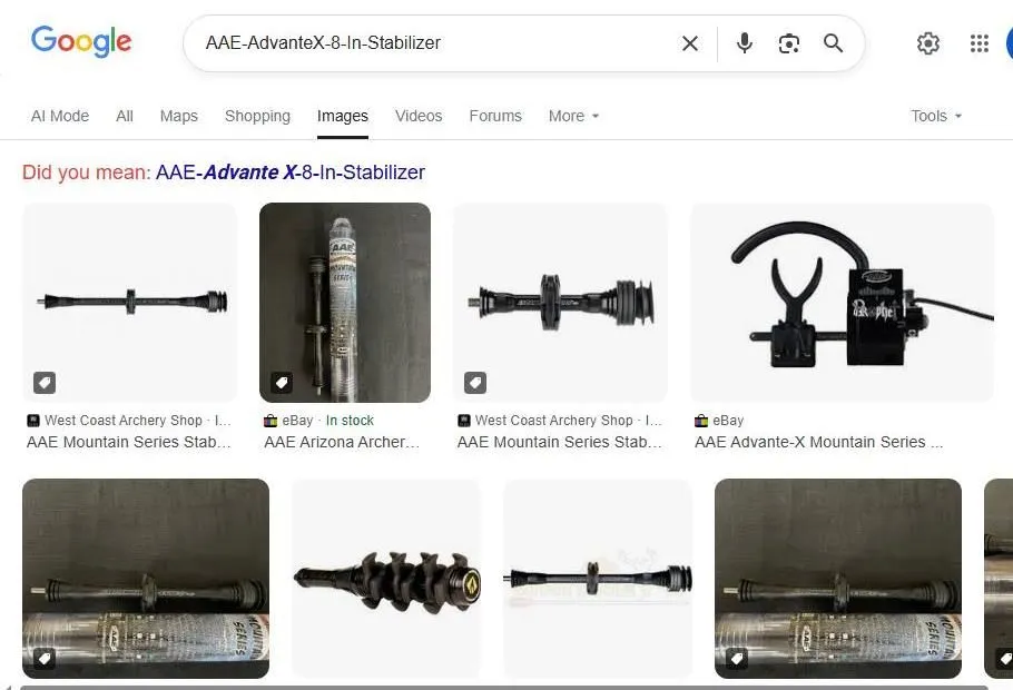 Google Image search results for AAE AdvanteX 8 inch stabilizer