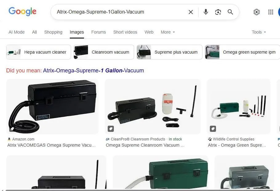 Google Image search results for Atrix Omega Supreme vacuum