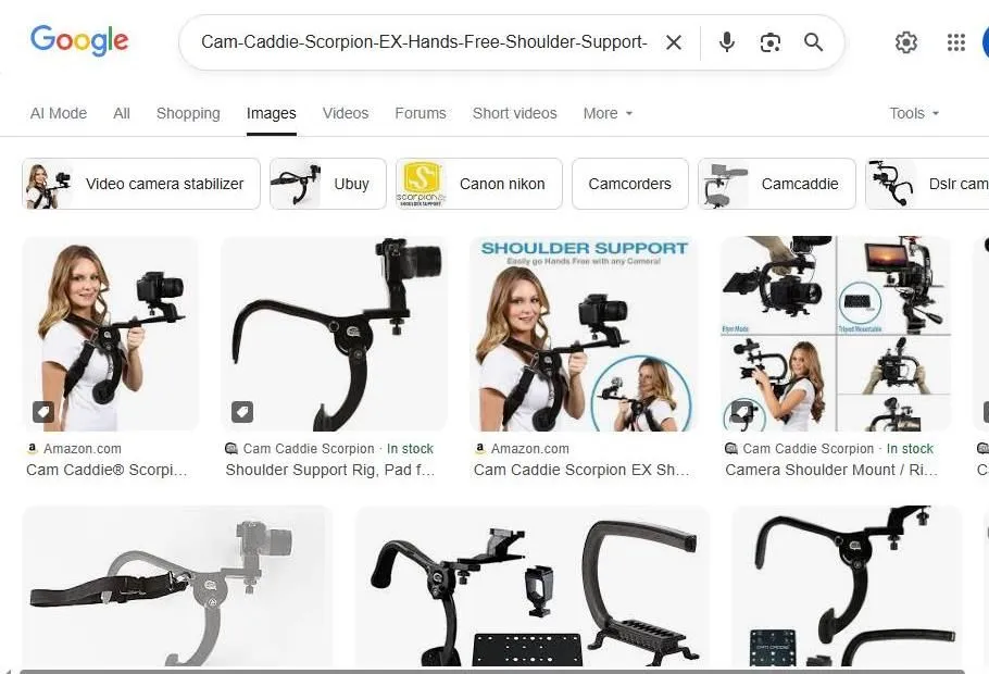 Google Image Search Results for Cam Caddie Scorpion EX Shoulder Support
