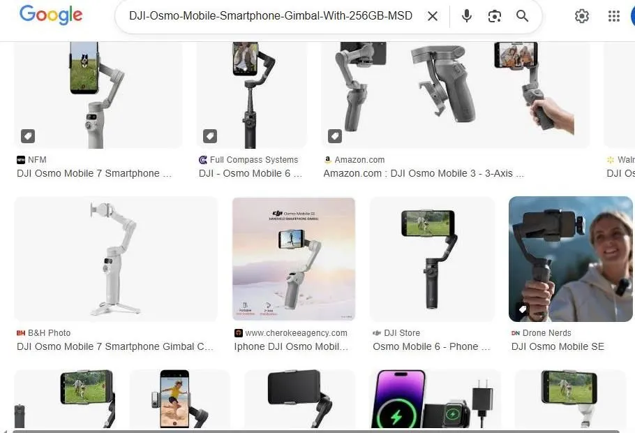 Google Image Search Results for DJI Osmo Mobile Gimbals