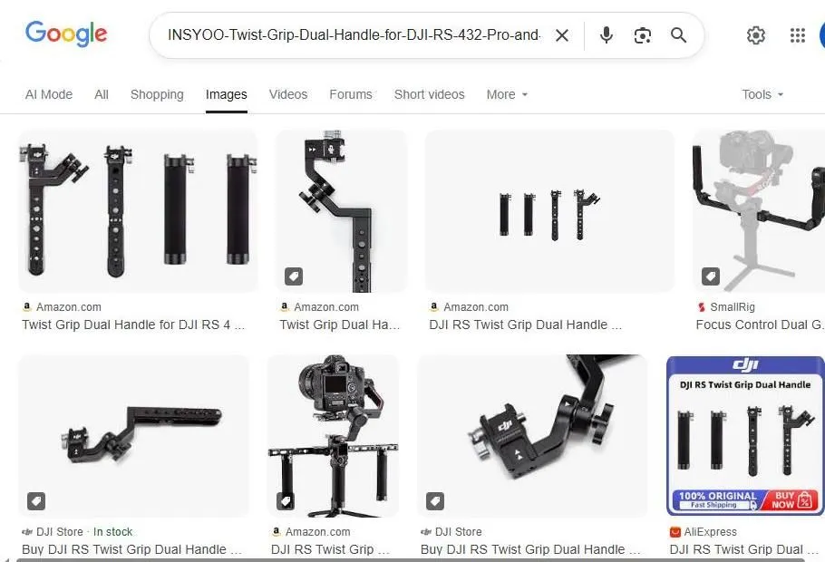 Google Image Search Results for DJI RS Twist Grip Dual Handle