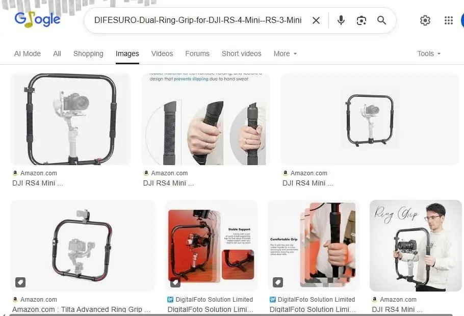 Google Image Search Results for DJI RS4 Mini Dual Ring Grip