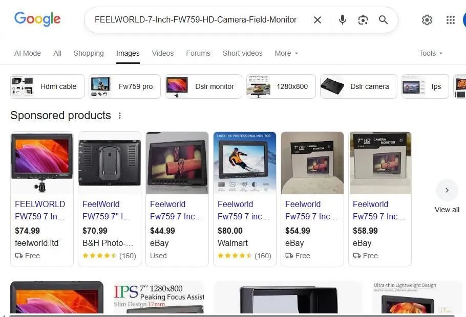 Google Image Search Results for FeelWorld FW759 Monitor