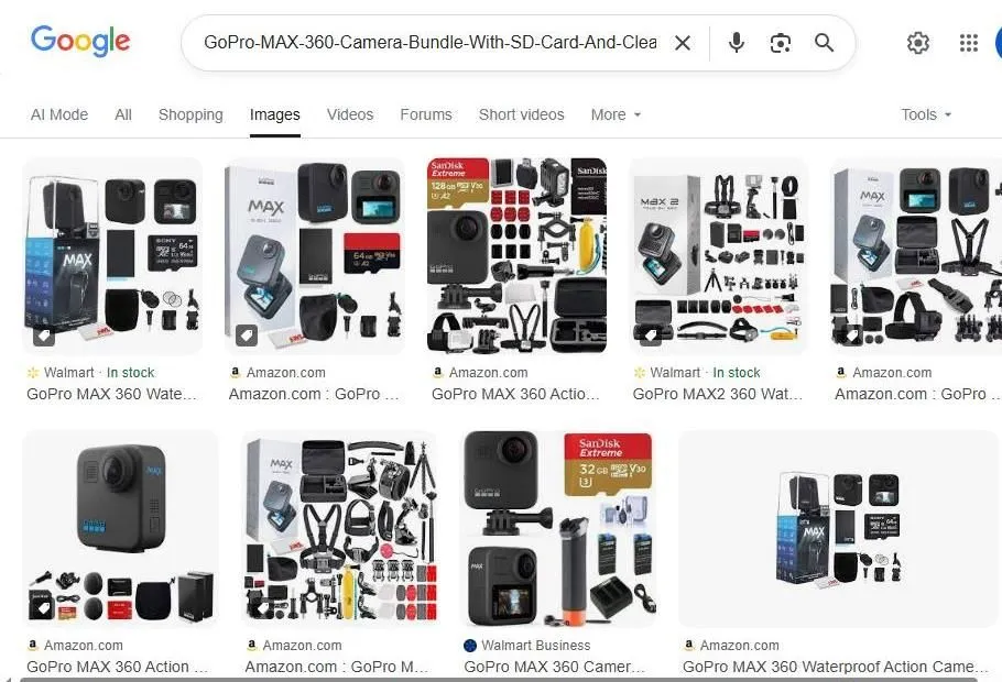 Google Image Search Results for GoPro MAX 360 Camera Bundles